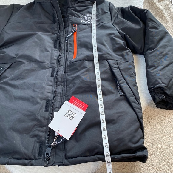 Super Triple Goose Men's Ski Parka Faux Down-Fill Jacket, Black, Size L - Picture 12 of 16
